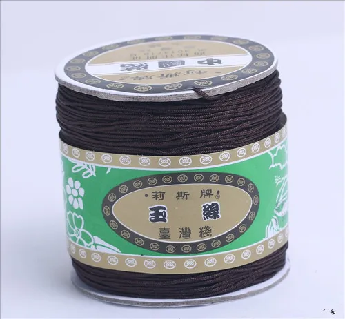 Выберите цвет) AA++ качество 24 цвета 135 ярдов x 0,8 мм нейлоновый китайский шнур с узлом, сатиновая нить для украшения бисером(w03222-w03230 - Цвет: Коричневый