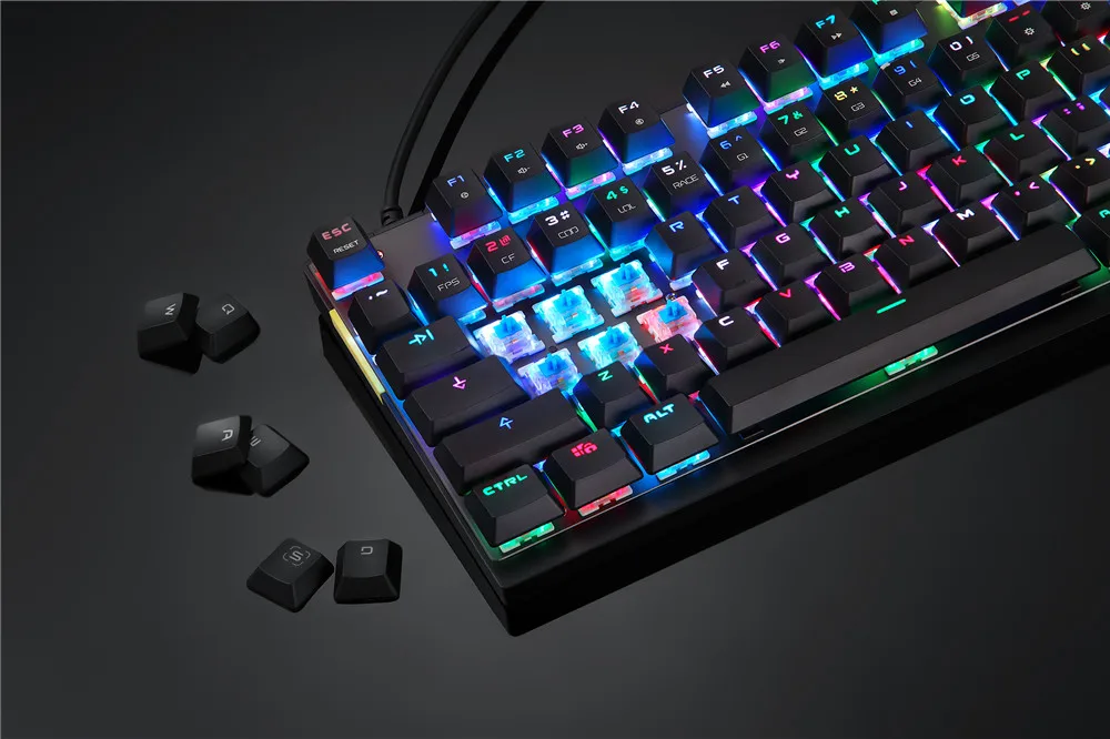 Motospeed K82 Игры Механическая клавиатура инъекций ключ RGB Подсветка полный не спешат