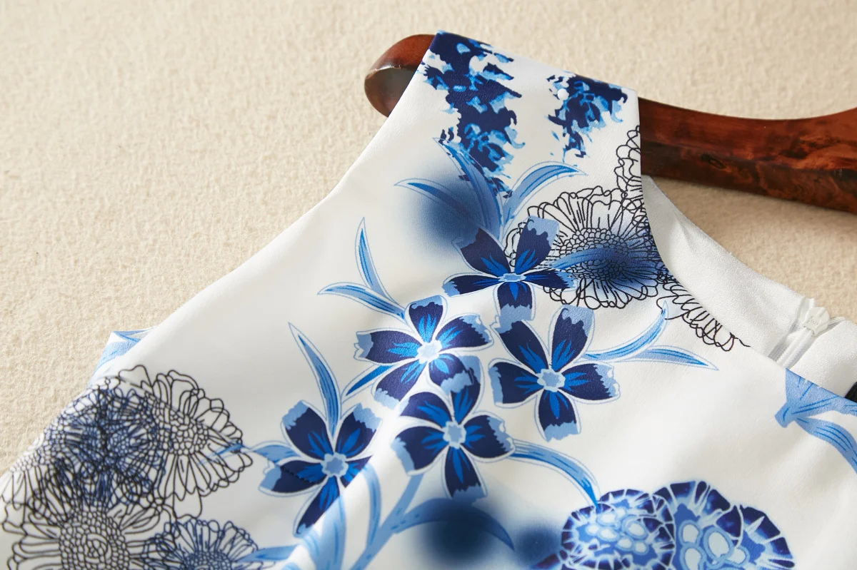 WVLDDBL 20019 white blue floral dress summer women s dresses runway 190416 WVLDDBL 20019 white blue floral dress summer women s dresses runway 190416