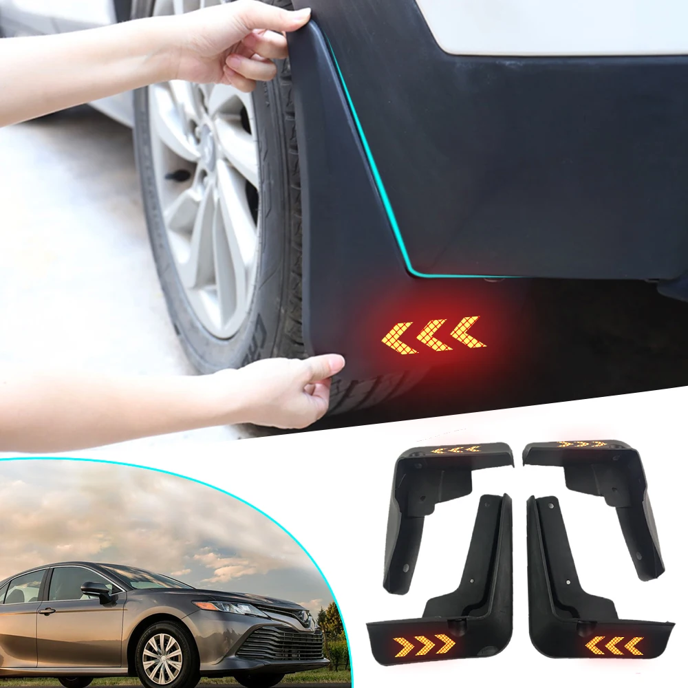 

For Toyota Camry 2018 2019 Car Fender Flares Mud Flaps Reflective Mudguards Mudflaps Splash Guards Accessories