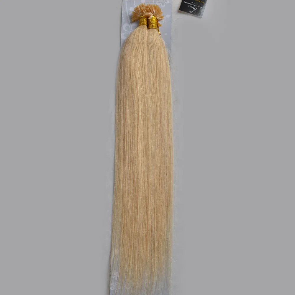 Wholesale Indian 20 Women Remy Keratin Nail Tip U Tip Human Hair