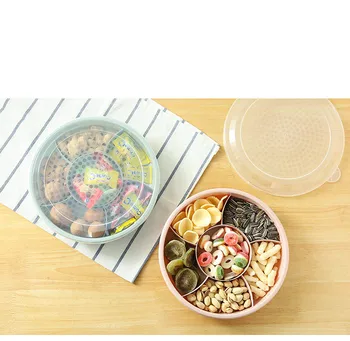 

1PC Multifunction Snacks Fruit Dishes Saucer Snack Tray Fruit Tray Plates Desktop Decor Melon Seeds Candy Storage Boxes LF 201