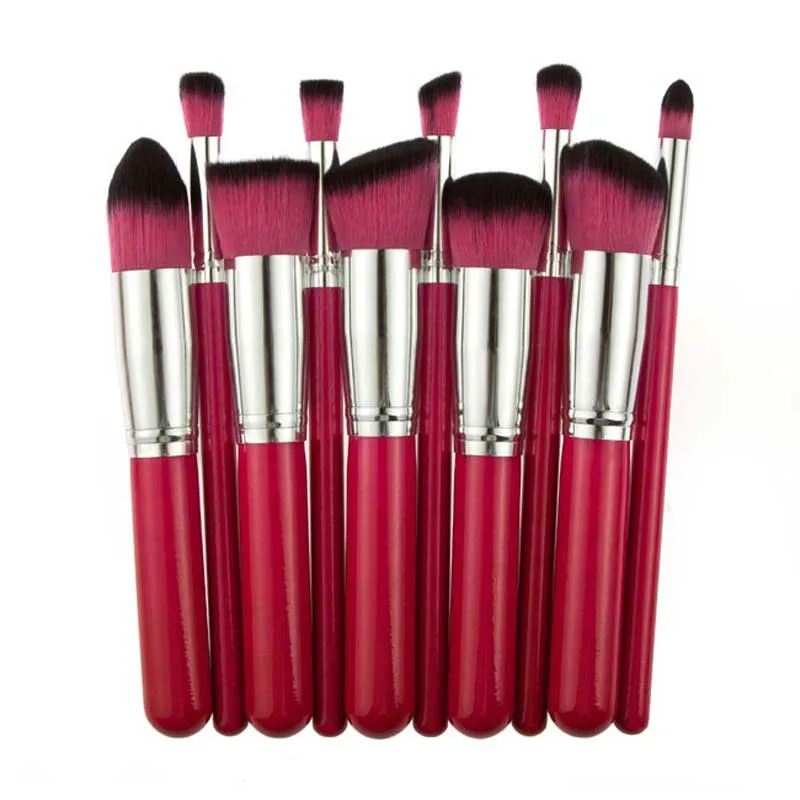 Hot Pink Набор кистей для макияжа Пудра основа инструмент для век для теней Y233 - Handle Color: Hot Pink