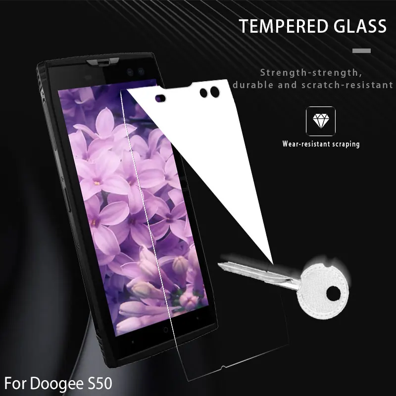 JRZ Для Doogee S50 телефон Стекло фильм Экран протектор ультра тонкая пленка 5,7 дюйма Для Doogee S50 прозрачный защитный закаленное фильм - Цвет: Прозрачный