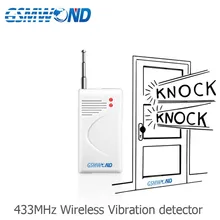 433 МГц беспроводной детектор вибрации, подходит для установки в двери/окна и т. д. стекло клюв детектор, для Wi-Fi/GSM сигнализация