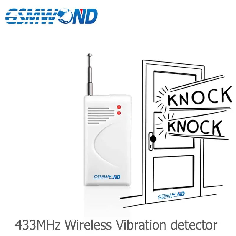 433Mhz Wireless Vibration Detector Suitable Be Installed In Door Window etc Glass beak Detector For font