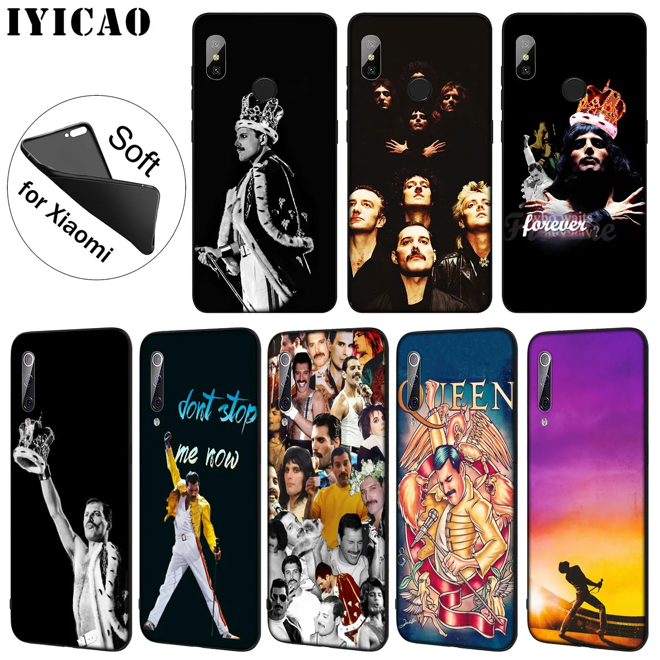 Мягкий силиконовый чехол для телефона IYICAO Queen Freddie Mercury Xiaomi Mi 10 9 9T CC9 CC9E 8 SE A3 Pro A1 A2 Lite