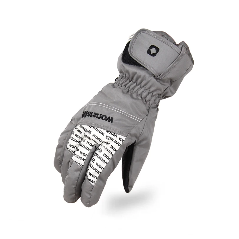 SG04 водонепроницаемые лыжные перчатки зимние мотоциклетные Велоспорт Лыжи перчатка для сноубординга черного цвета, верхняя одежда - Цвет: grey