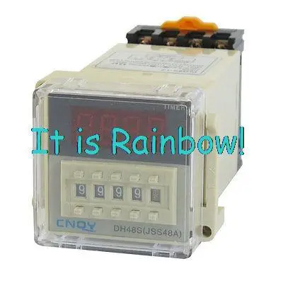

AC220V/DC12V/DC24V SPST 8P 0.01S-9999H 4-Digit Programmable Timer Delay Relay +Stocket DH48S-1Z Need message for Voltage