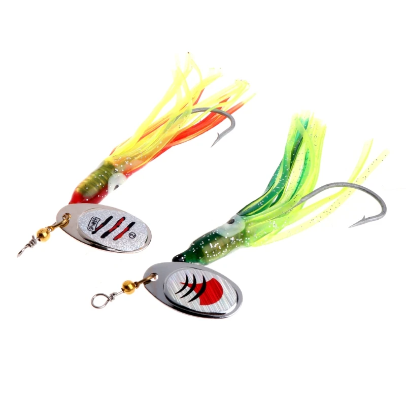 

High quality Fishing Bait Hook Spoon Spinner Fish Accessories Soft Lure Artificial Tackle Jig with Sharp hook