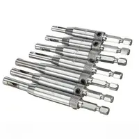 זווית ישרה 7pcs 1/4 Bits מקדחה אינץ Hex Shank עצמי מרכוז ציר + 1pc 105 מקדחה תואר זווית ישרה + 1pc מחזיק Socket Extension זווית (2)