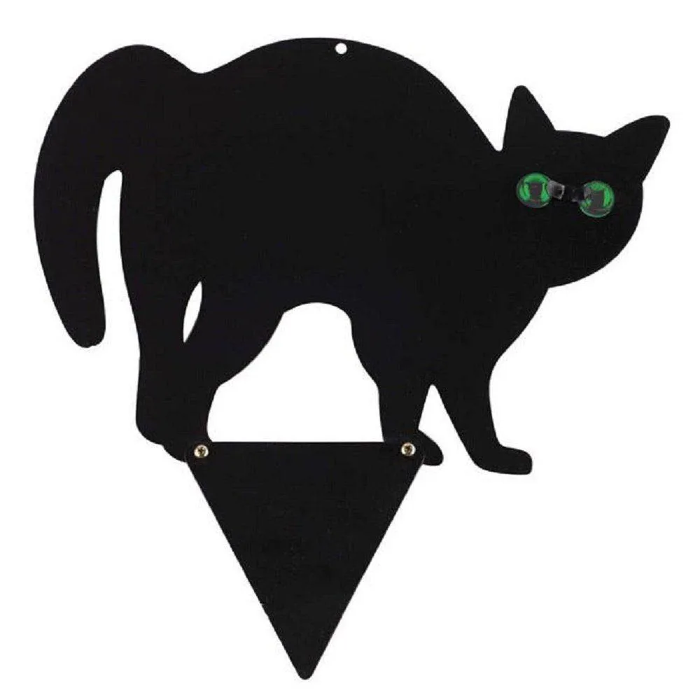 3pec черный металл напугать кошки вредителей Управление Scarer Отпугиватель кошки Deterrant Черный кот