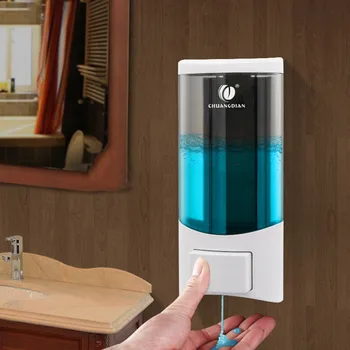 

Hand Soap Dispenser Manual Toilet Shower Room Wall Mount Pump Lotion Sanitizer Liquid Soap Container Dispenser Shampoo Box