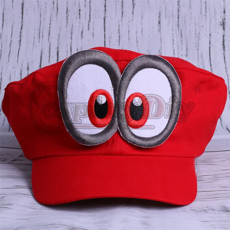 В стиле видеоигры Super Mario Odyssey и изображением Красной шляпы для взрослых и детей аниме Косплэй Кепки Марио Кепки носимых Бейсбол Кепки s костюм для Хэллоуина Опора J10