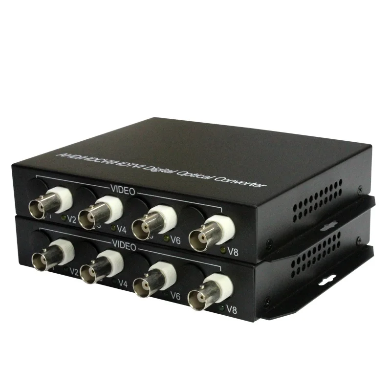 1080P HD CVI AHD TVI 4 канала видео волоконно оптический преобразователь с RS485 данных для