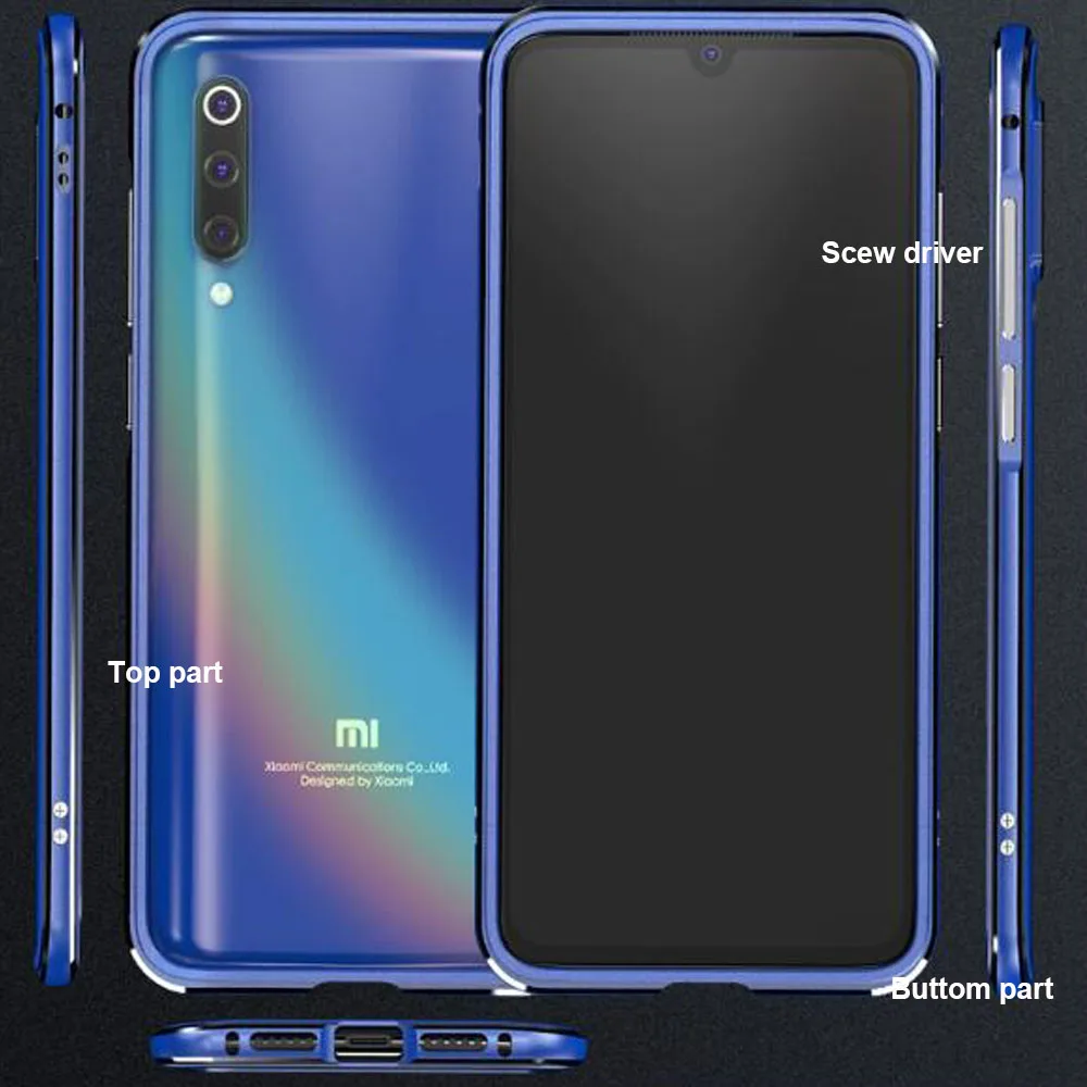 Для Xiaomi mi 9 чехол Роскошный глянцевый алюминиевый mi um бампер чехол для mi 9 чехол металлическая рамка для Xiaomi mi 9 Lite чехол funda