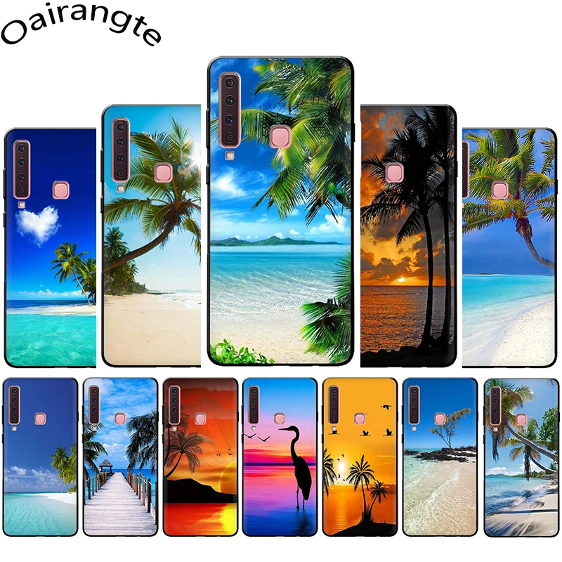 

Sea Beach spray palm trees Tropical Soft Silicone Phone case for Samsung A3 A5 A6 Plus A7 A8 A9 A10s 20s 30s 40s 50s 60 70 J6