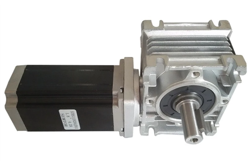 NMRV30 Worm Gearbox Geared NEMA23 1.8NM Stepper Motor Ratio 20:1 with Single Output Shaft NMRV30 Worm Gearbox Geared NEMA23 1.8NM Stepper Motor Ratio 20:1 with Single Output Shaft