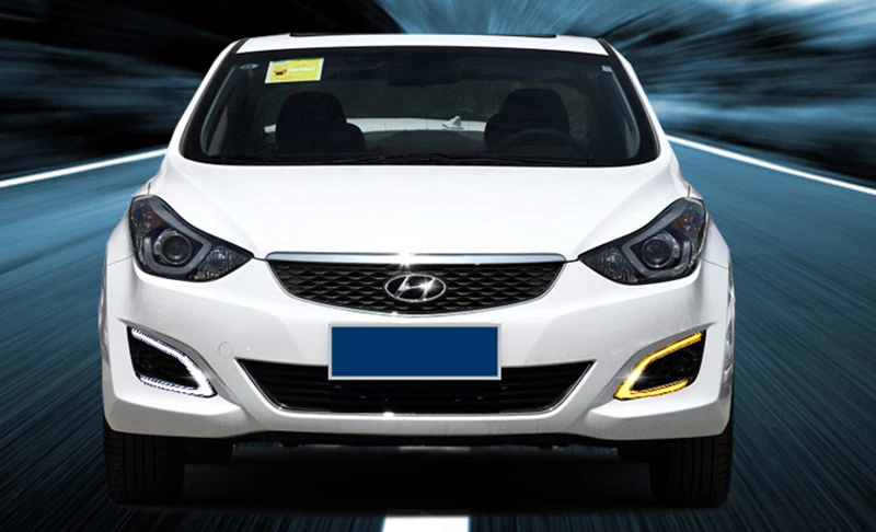 2 шт. ABS дневные ходовые огни для hyundai ELANTRA белый+ желтый указатель поворота DRL