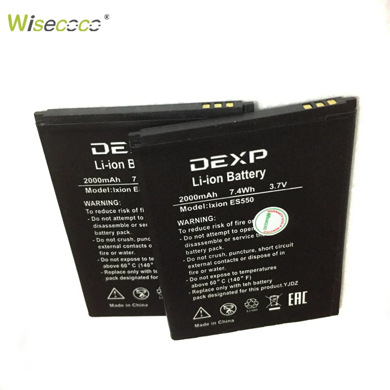 Wisecoco комплект из 2 предметов: Ixion ES550 Перезаряжаемые Li Ion Батарея для DEXP телефон