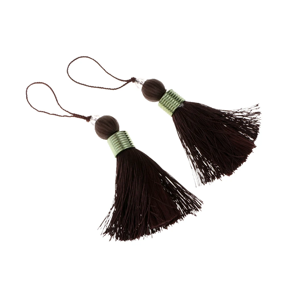 2pcs Pendant Bag Chain Key Decoration Home Decor Curtain Fashion  Long Silk Tassel DIY Window curtains Accessories
