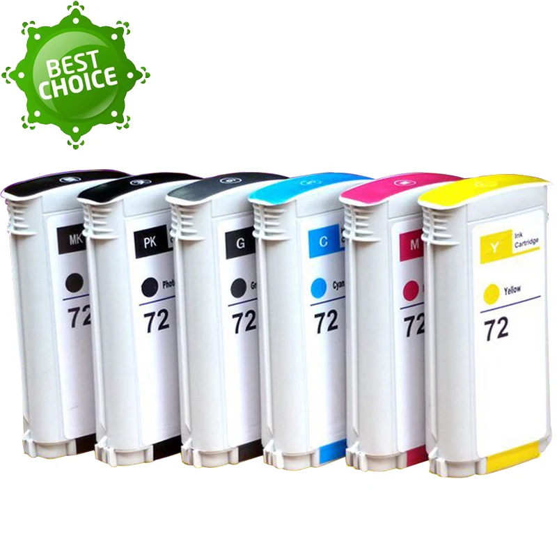 

Free Shipping 6 PKs for HP 72 Full Ink Cartridge for hp72 Designjet T1300 T2300 T1120 T770 T710 T610 T790 Printer + Chip T1100