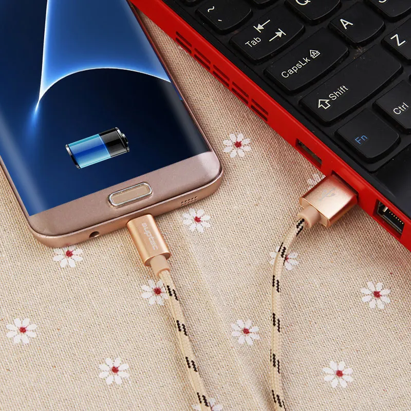 SUPTEC 2 m 3 m Cable Micro USB 2.4A rápido de carga de datos Cable de carga para Android de Samsung S6 S7 borde xiaomi Huawei MP3 Microusb cable