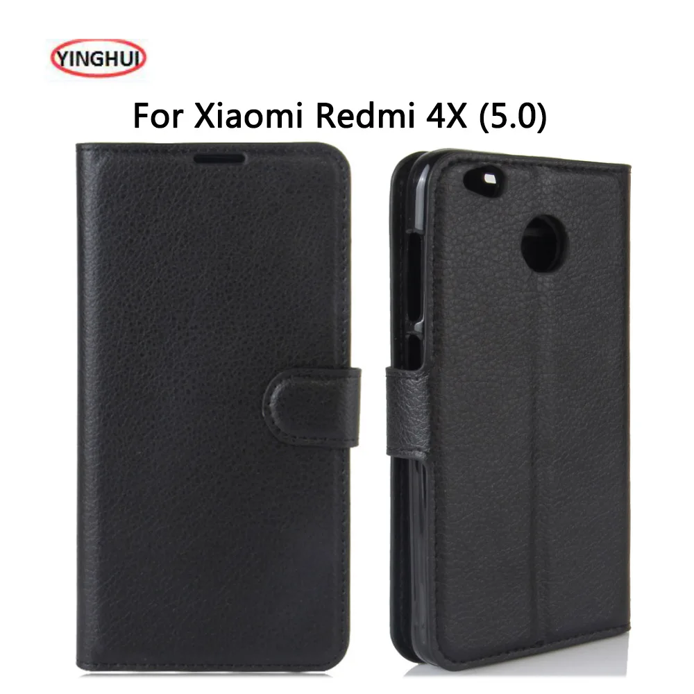 YINGHUI для Xiomi Xiaomi Redmi 4X чехол 5,0 дюймов из искусственной кожи чехол для телефона для Xiaomi Redmi 4X4 X чехол силиконовый флип-чехол