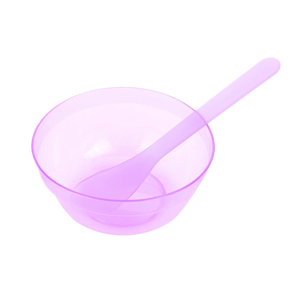 Чаша в стиле "сделай сам" набор грязь Tool Mixing глубокая тарелка с ложкой Кристалл грязи детские игрушки цветной Лизун контейнер Box Пластилин «сделай сам» Набор слизи для глины - Цвет: Transparent purple