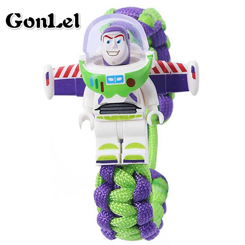 

Toy story Buzz Lightyear Armband Aangepaste Super Hero Figuur Iron Man Darth Vader Eenhoorn Man Bouwstenen Bricks Bracelet