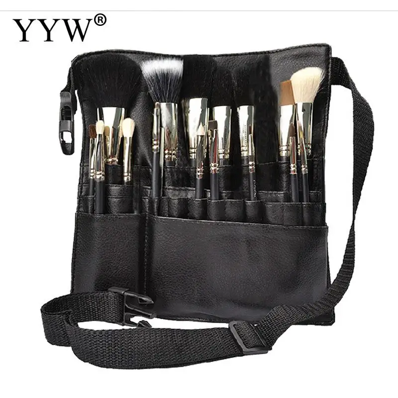 

Professional Artist Makeup Cosmetic Brush Apron PU Leather Makeup Bag Waist for Cosmetic Designer Tool Make Up Brush Pocket