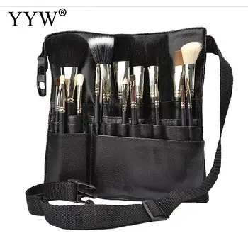 Professional Artist Makeup Cosmetic Brush Apron PU Leather Makeup Bag Waist for Cosmetic Designer Tool Make Up Brush Pocket 9pcs professional makeup make up cosmetic brush set kit tool with leather bag