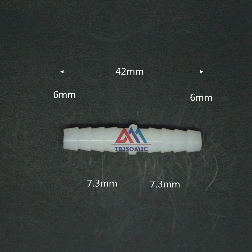 

6mm Straight Connector Plastic Fitting Material PE Plastic Silicone Hose PVC Tube Connection Joiner Fitting Aquarium Fish Tank