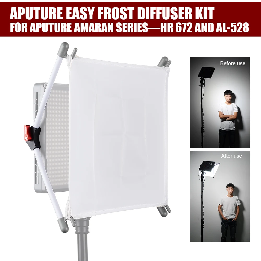 

Aputure Easy Frost Diffuser kit for Aputure Amaran Series HR672 AL-528 and Other LED Video Studio Camera Lights