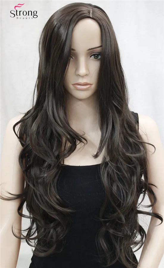 RG-9680 6  Brown Long nature wavy wig (4)