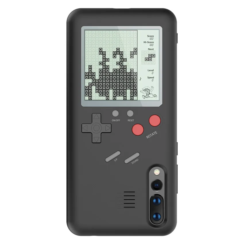 Ретро GB Gameboy Tetris чехол для телефона для huawei P20 Pro, мягкий термополиуретановый чехол для игровой консоли, чехол для huawei P20 Capa - Цвет: black