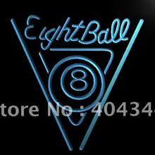 LB773-восемь шар Бильярд бассейн комната светодиодный неоновый свет знак