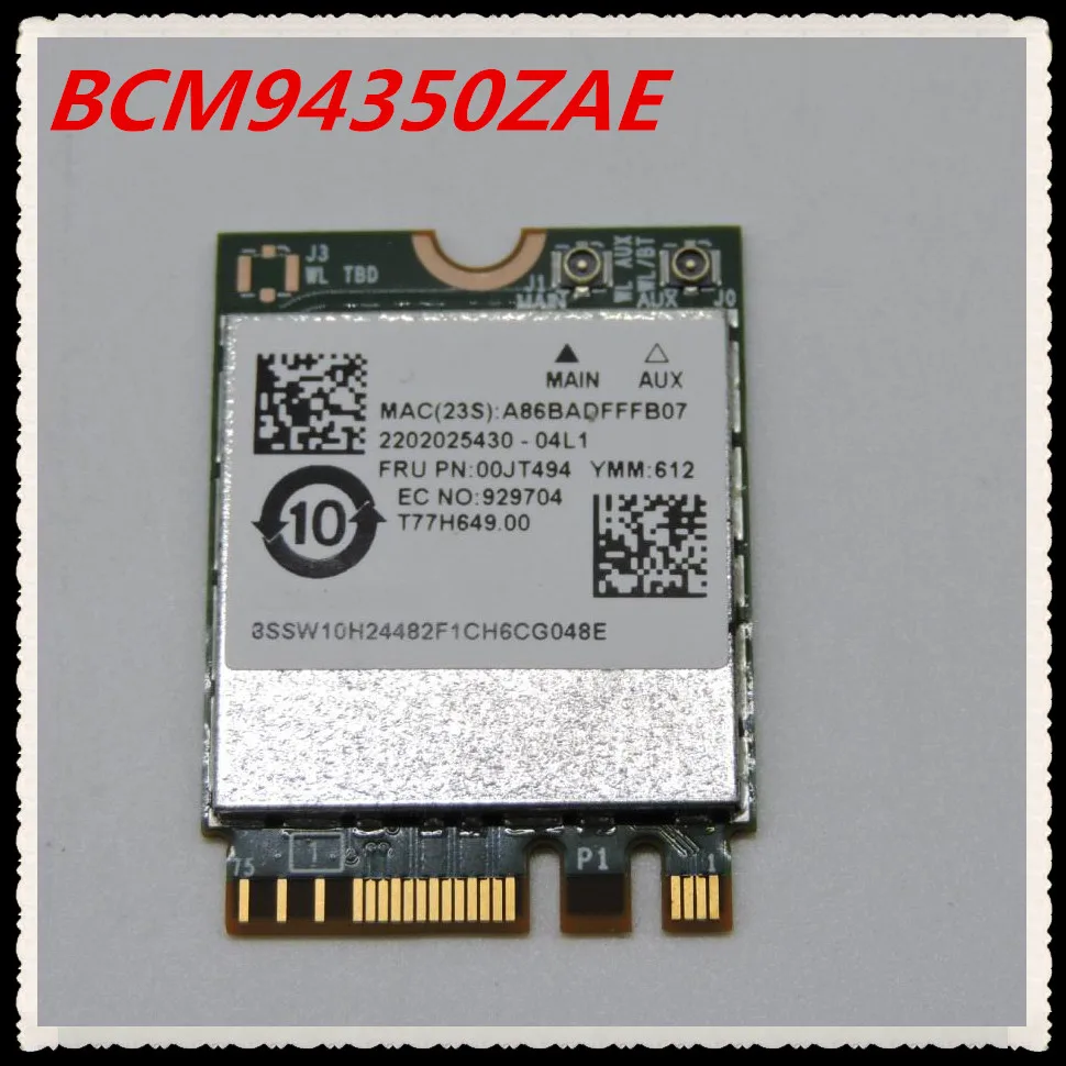 BCM94350ZAE DW1820A 802.11ac VW3T3 BT4.1 867 Мбит/с BCM94350 M2 NGFF WiFi беспроводная сетевая карта лучше чем
