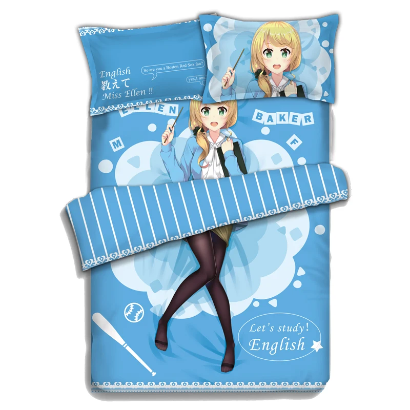 

Ellen Bake Anime Bedding Sheet Bedding Sets Comforter Sets Pillow Case 4PCS Flannel