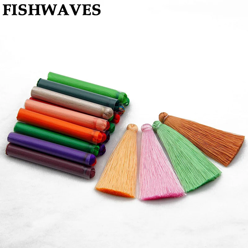 Fishwave 5 шт. 70 мм красочные шелковые кисточки Diy брелок для ключей серьги ручной