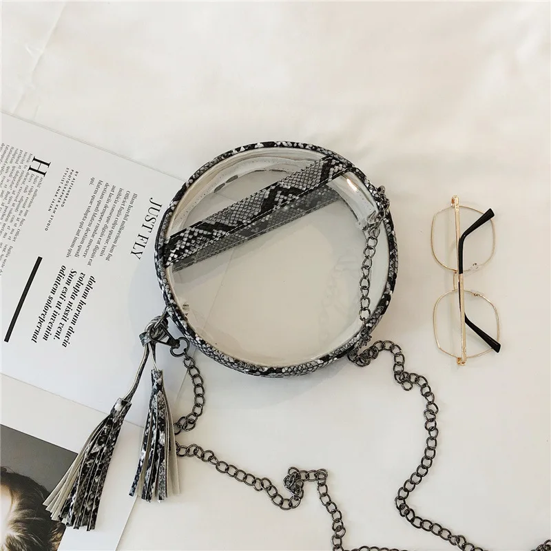 

fashion Round Crossbody Bag For Women 2019 PU Leather Shoulder Bags Ladies Small Handbags Mini messenger Bags snake 3N5153