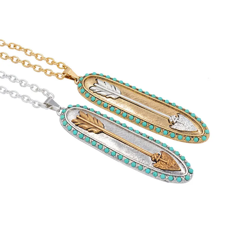 Tribal Necklace Hippie Boho Arrow Necklaces & Pendants For Women Collier Ethnique Indian Native American Gypsy Jewelry Navajo - Image 5