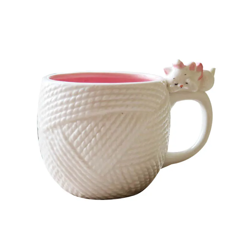 Кошка Мэри керамический чайный горшок с котом из шерстяной пряжи и кошки маленькая розовая чайная чашка милый Catoon фарфор