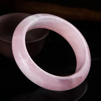

Free Shipping Genuine Natural Rose Quartz Madagascar Crystal Bangle AAA Inner Diameter 56mm