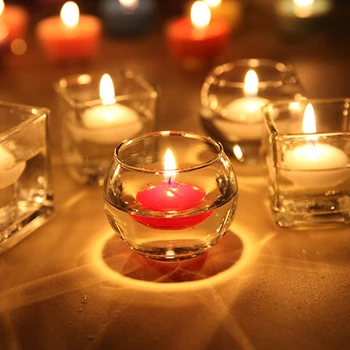 

NEW! 10pcs/box Colors Floating Wedding Candles Round Shape Floating Candle Home Party Decoration Drop Shipping Dia 3.5cm