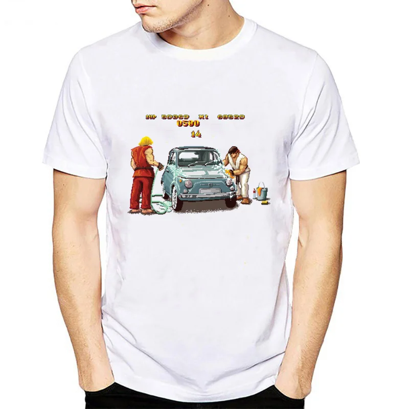 Модная футболка Для мужчин классический ретро аркадная игра Рю/Кен/Чун Ли Забавный Печать Лето Для мужчин блузка из хипстера футболки