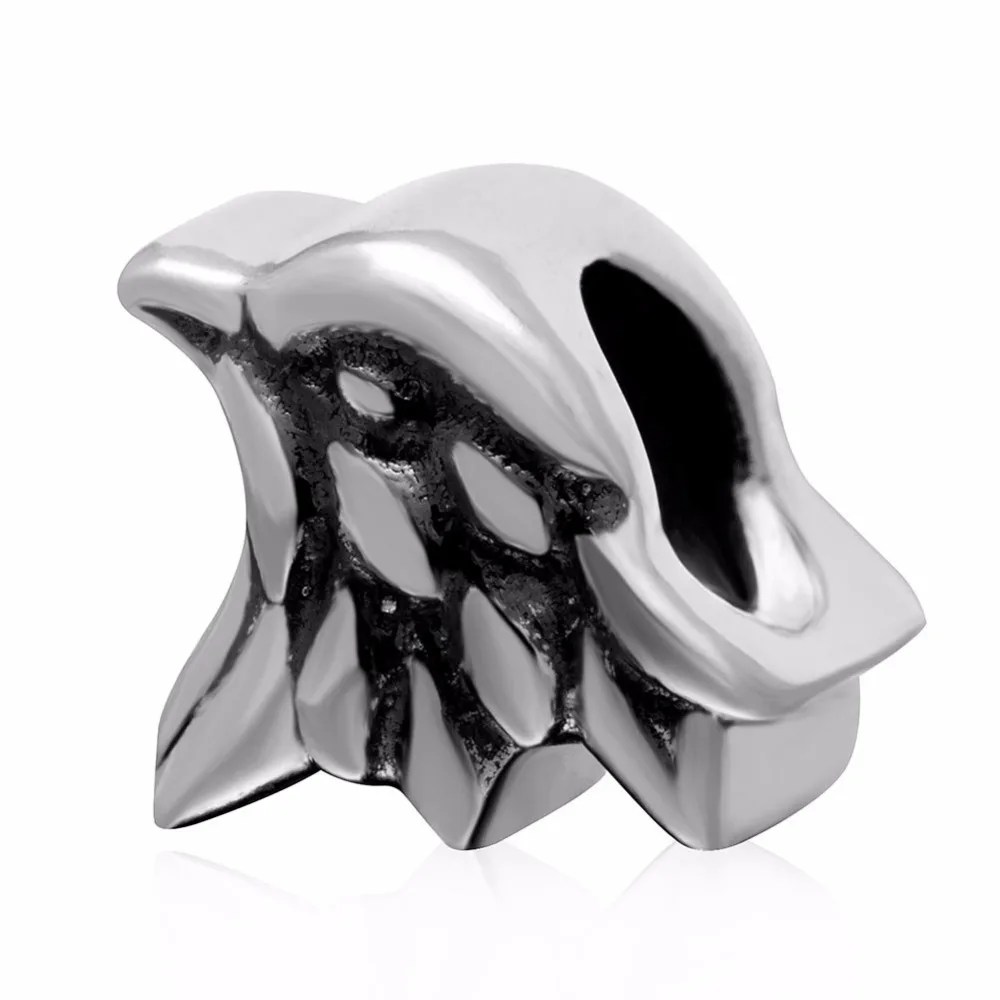 Eagle Head Charm Beads Fits Authentic Bracelet Silver 925 Charms