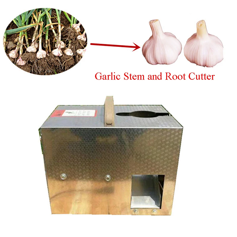 Electric High Efficiency Garlic Root Cutting Machine Garlic Root Cutter garlic stem cutting machine Onion Stem and Root Cutter