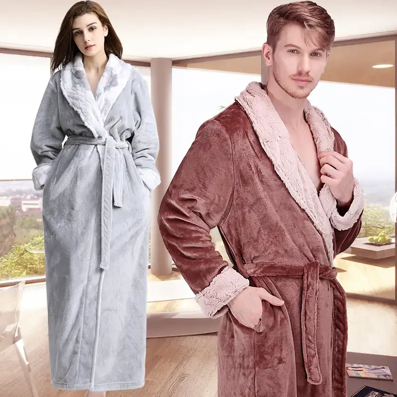 extra long towelling dressing gown