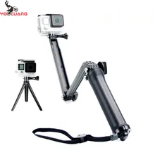 YOOCUANG For GoPro Monopod Collapsible 3 Way Monopod Mount Camera Grip Extension Arm Tripod Stand for Gopro Hero 5 4 3+ YX238
